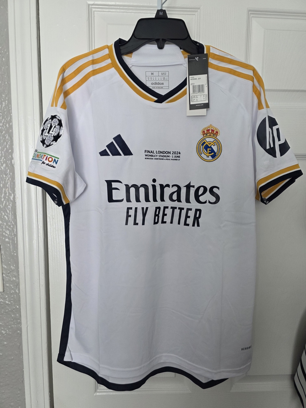 Adidas Real Madrid Kids White & Gold Home Jersey